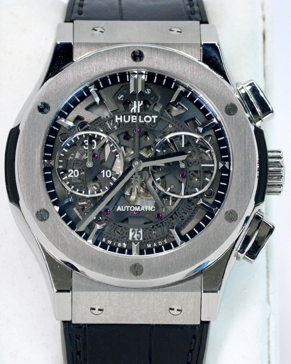 Hublot Classic Fusion Aerofusion 45MM Skeleton Dial Leather Strap (525.CM.0170.LR)