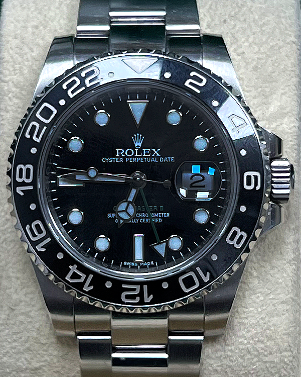 2018 Rolex GMT-Master II 40MM Black Dial Steel Bracelet (116710LN)