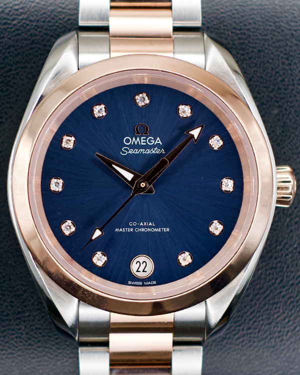 2023 Omega Seamaster Aqua Terra 34MM Blue Dial Two-Tone Bracelet (220.20.34.20.53.001)