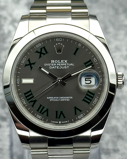 2022 Rolex Datejust "Wimbledon" 41MM Slate Dial Oyster Bracelet (126300)
