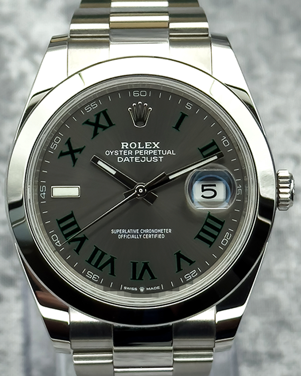 2022 Rolex Datejust "Wimbledon" 41MM Slate Dial Oyster Bracelet (126300)