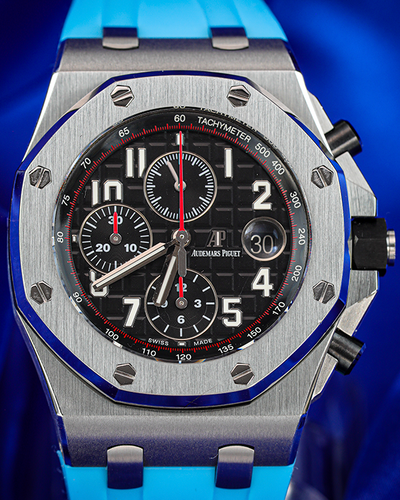 2015 Audemars Piguet Royal Oak Offshore "Vampire" 42MM Black Dial Aftermarket Rubber Strap (26470ST.OO.A101CR.01)