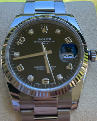 2019 Rolex Oyster Perpetual Date 34MM Black Dial Oyster Bracelet (115234)