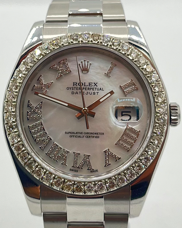 Rolex Datejust II 41MM Mother of Pearl Dial Oystersteel Bracelet (116300)