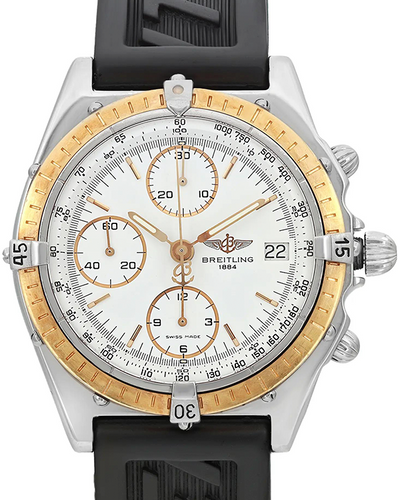 Breitling Chronomat 39MM White Dial Yellow Rubber Strap (D13047)