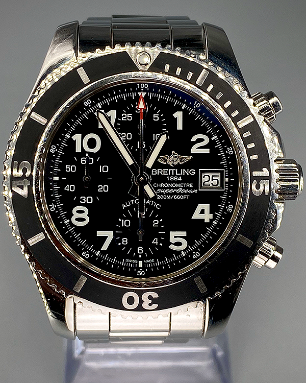 2017 Breitling Superocean 42MM Black Dial Steel Bracelet (A13311C9/BE93)