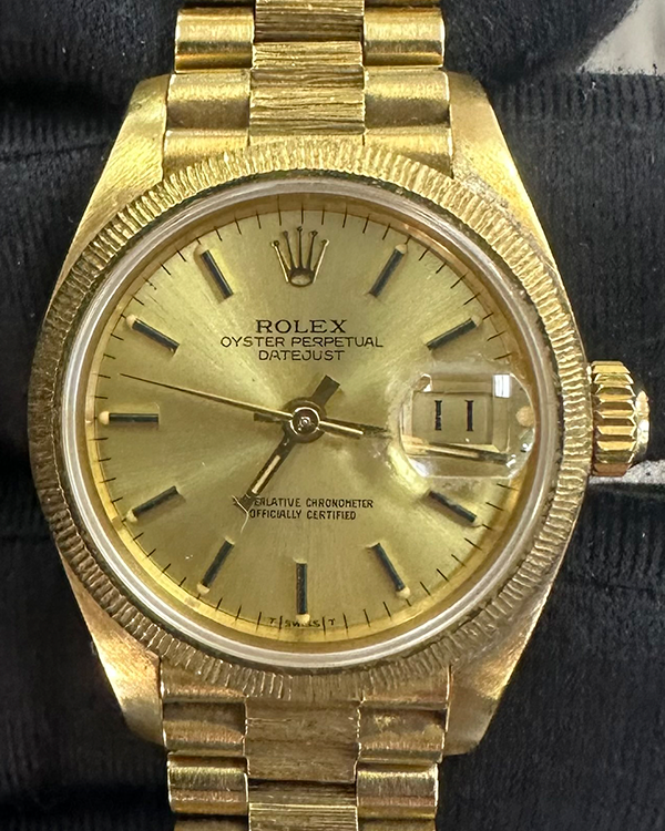 Rolex Lady-Datejust Champagne Dial President Bracelet (69278)