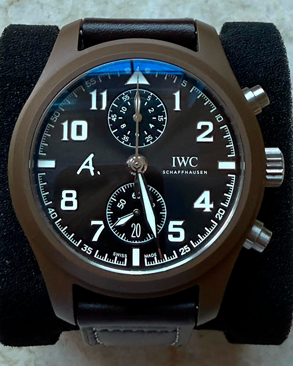 No Reserve - IWC Schaffhausen Pilot Chronograph "The Last Flight" L.E. 46MM Brown Dial Leather Strap (IW388004)