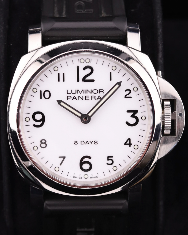 2016 Panerai Luminor Base 8 Days 44MM White Dial Rubber Strap (PAM00561)