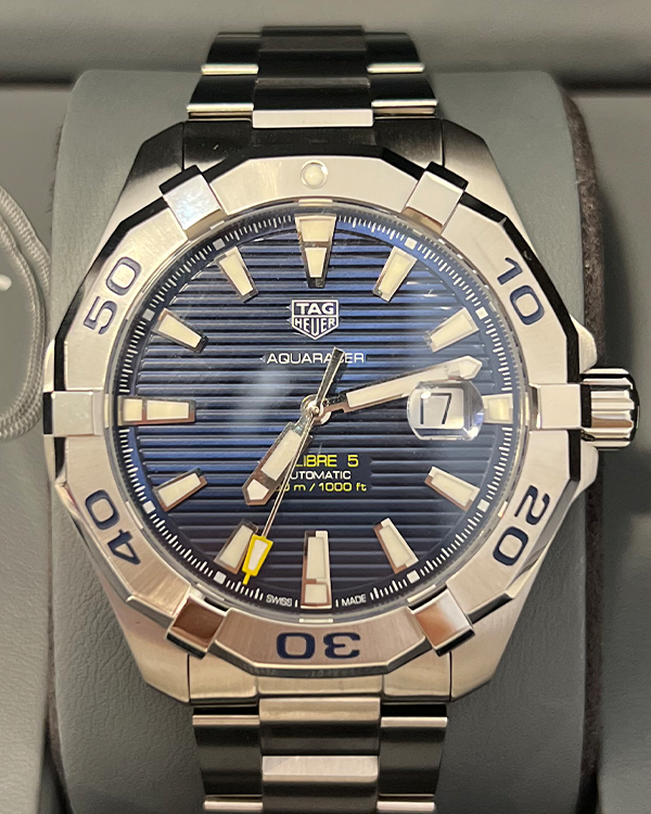 No Reserve - 2022 TAG Heuer Aquaracer Automatic 43MM Steel Blue Dial Bracelet (WAY2010.BA0927)