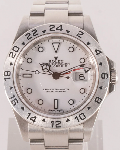 Rolex Explorer II "Polar" 40MM White Dial Oyster Bracelet (16570)