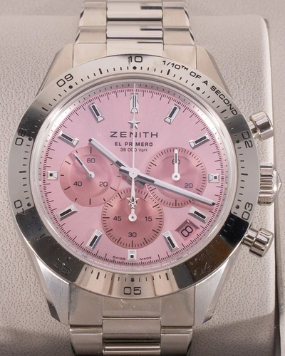 2023 Zenith Chronomaster Sport L.E. 41MM Pink Dial Steel Bracelet (03.3109.3600/18.M3100)