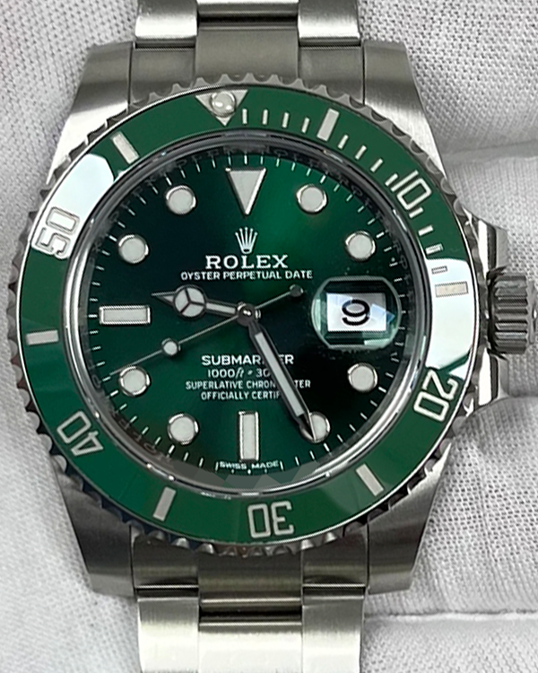 2020 Rolex Submariner Date "Hulk" 40MM Green Dial Oyster Bracelet (116610LV)