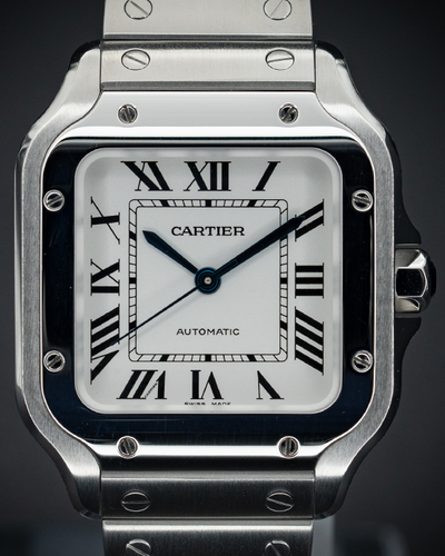 2022 Cartier Santos De Cartier 35MM Silver Dial Steel Bracelet (WSSA0029)