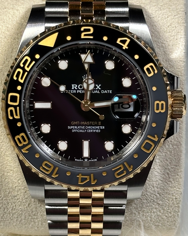 2024 Rolex GMT-Master II 40MM Black Dial Two-Tone Jubilee Bracelet (126713GRNR)