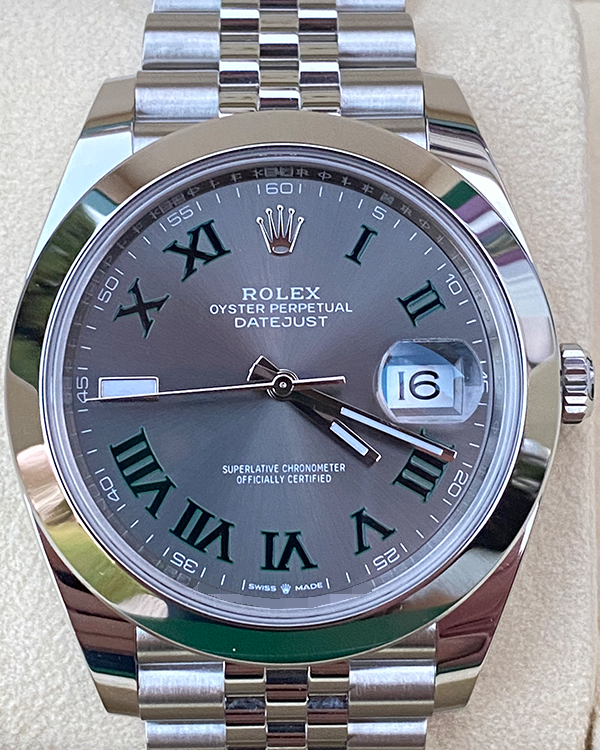 2023 Rolex Datejust "Wimbledon" 41MM Slate Dial Jubilee Bracelet (126300)