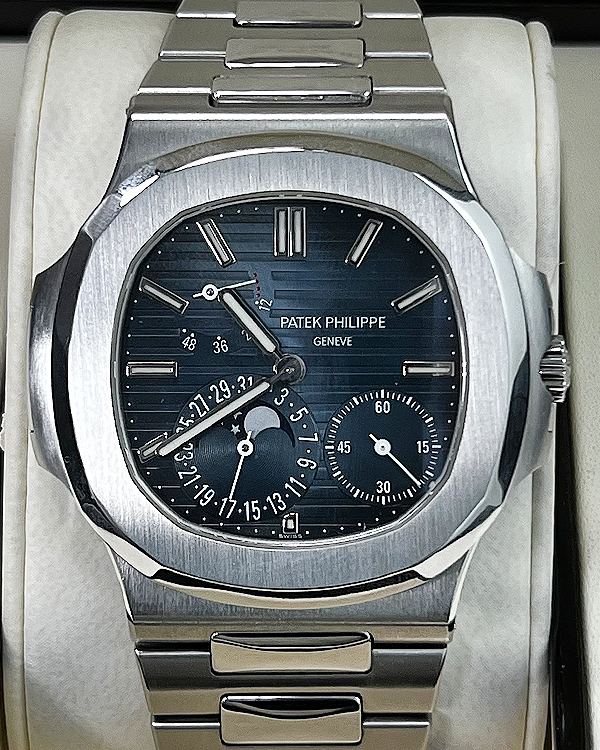 2012 Patek Philippe Nautilus 40MM Black-Blue Dial Steel Bracelet (5712/1A-001)