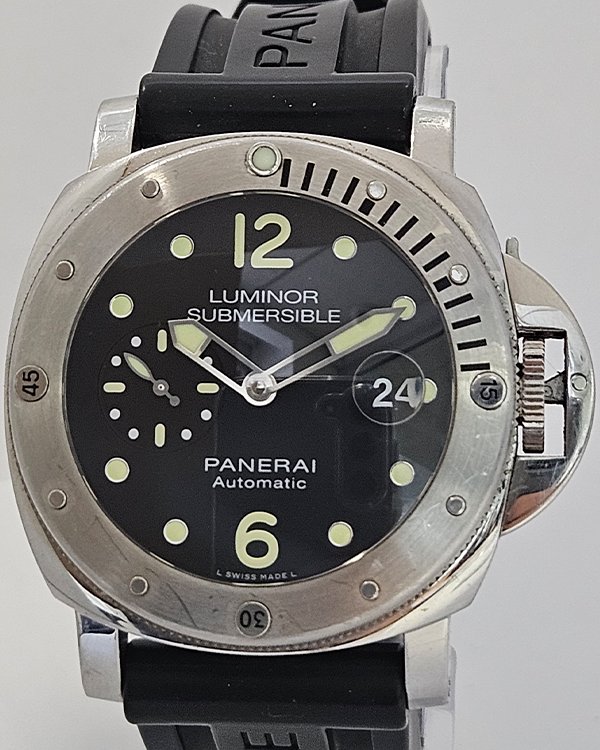 2017 Panerai Luminor Submersible 44MM Black Dial Rubber Strap (PAM01024)