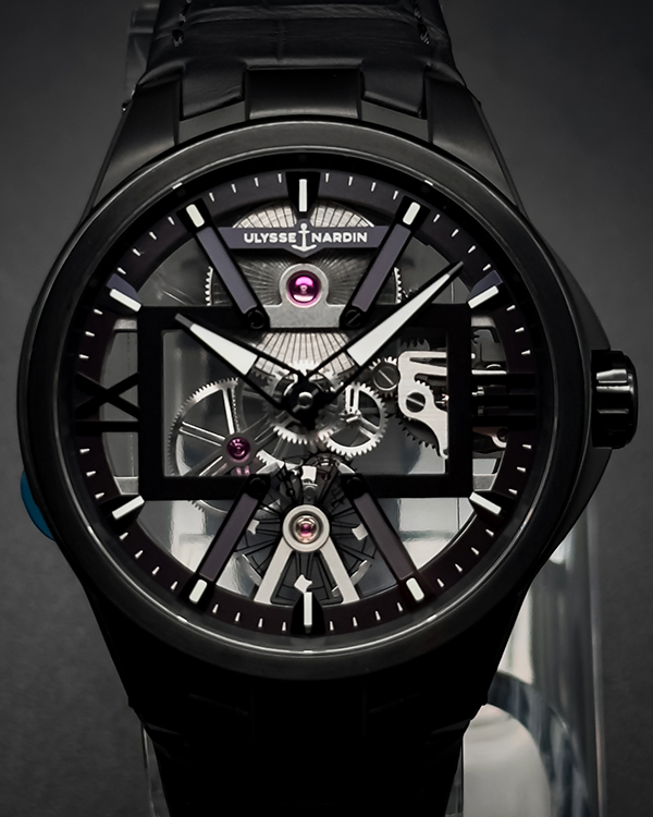 2023 Ulysse Nardin El Toro/Black Toro Blast Skeleton X 42MM Skeleton Dial Leather Strap (3713-260/03/BLACK)