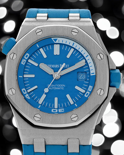 Audemars Piguet Royal Oak Offshore Diver 42MM Turquoise Dial Rubber Strap (15710ST.OO.A032CA.01)