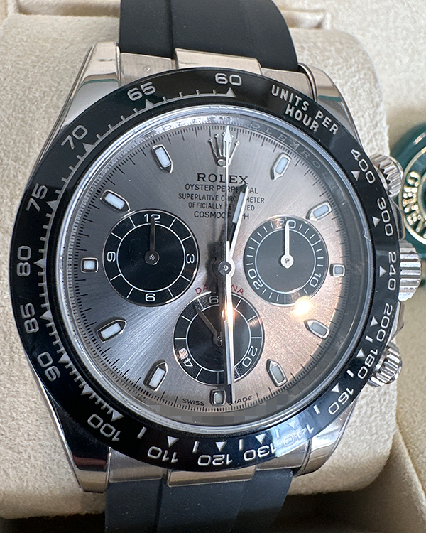 2020 Rolex Cosmograph Daytona 40MM Silver Dial Oysterflex Strap (116519LN)