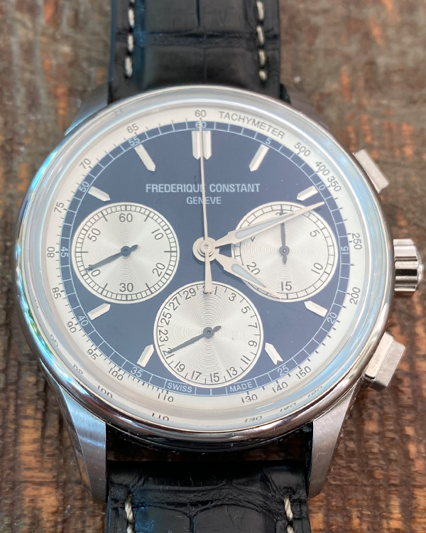 No Reserve - Frederique Constant Manufacture 42MM Blue Dial Leather Strap (FC-760NS4H6)