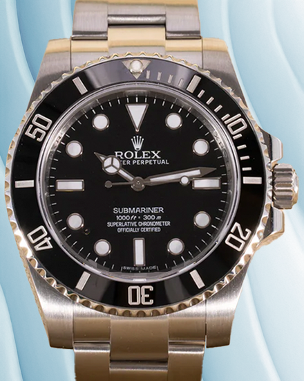 2015 Rolex Submariner No-Date 40MM Black Dial Oyster Bracelet (114060)