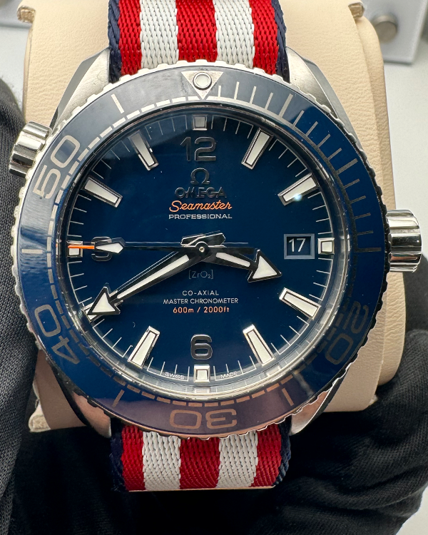 Omega Seamaster Planet Ocean 43.5MM Blue Dial Textile Strap (215.30.44.21.03.001)