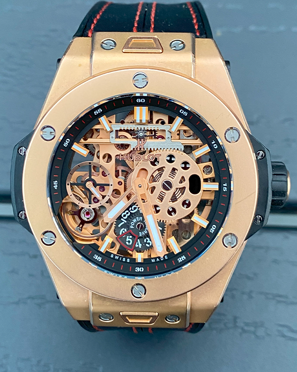 Hublot Big Bang Meca-10 King Gold 45MM Strap Skeleton Dial (414.OI.1123.RX)