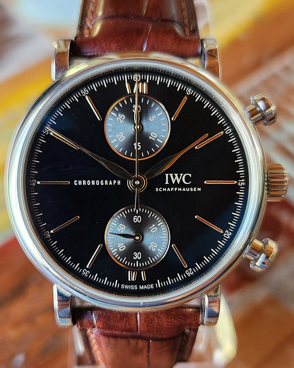 IWC Portofino Chronograph Stainless Steel Black Dial (IW391404)