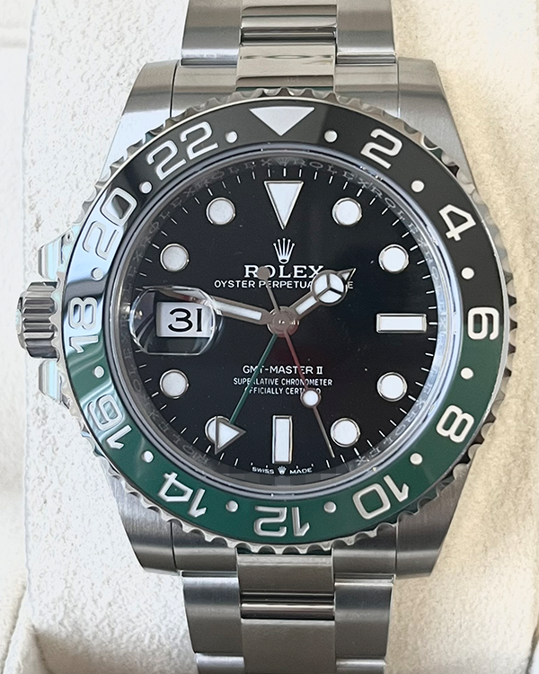 2023 Rolex GMT-Master II "Sprite" Oystersteel Black Dial (126720VTNR)