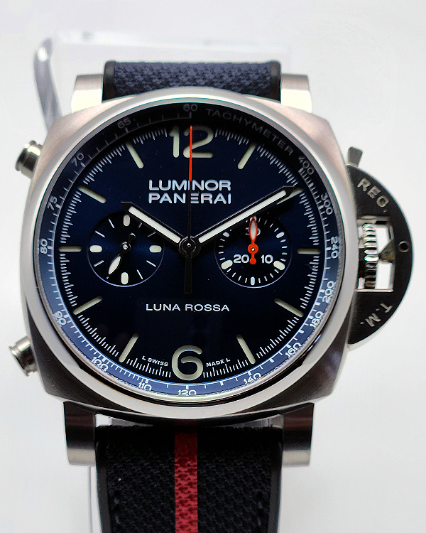 Panerai Luminor Chrono Luna Rossa 44MM Blue Dial Textile Strap (PAM01303)