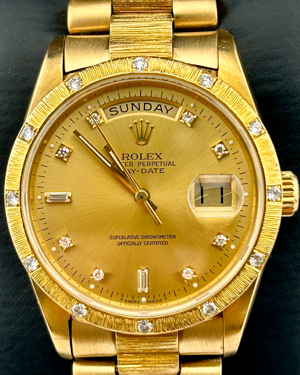 Rolex Day-Date 36MM Champagne Dial Yellow Gold President Bracelet (18308)