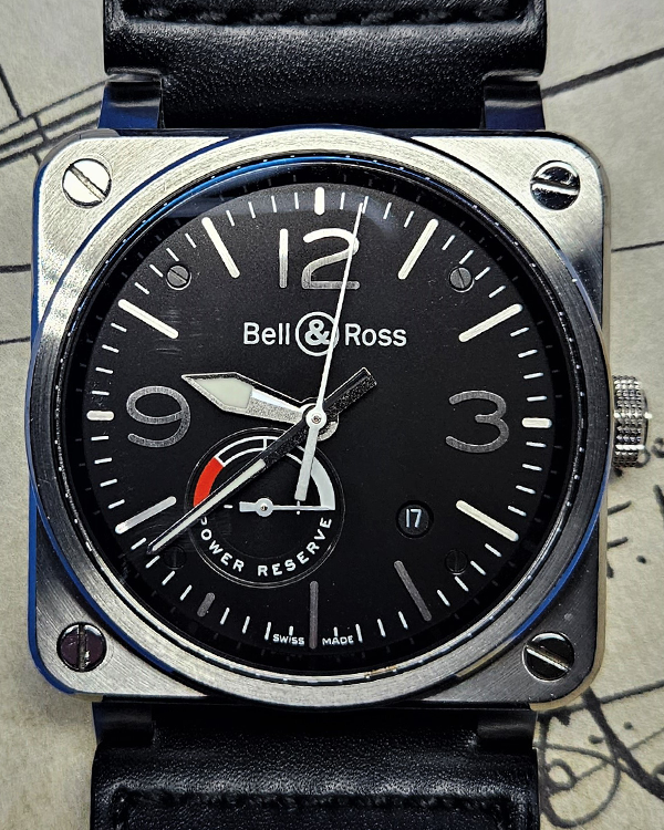 2017 Bell & Ross Réserve De Marche 42MM Steel Black Dial (BR 03-97)