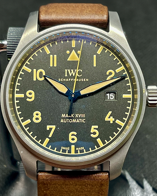 2018 IWC Pilot Watch "Mark XVIII Heritage" 40MM Black Dial Leather Strap (IW327006)