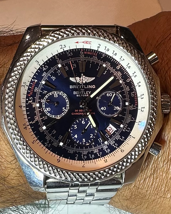 Breitling Bentley Motors Chronograph Special Edition 48MM Blue Dial Steel Bracelet (A2536212/C618)