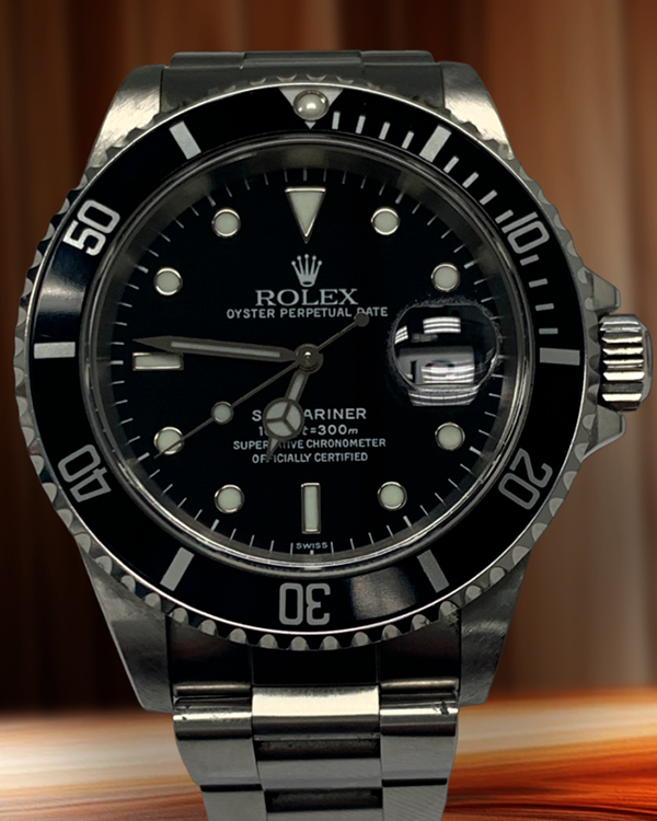 Rolex Submariner Date 40MM Black Dial Steel Bracelet (16610) – Grailzee