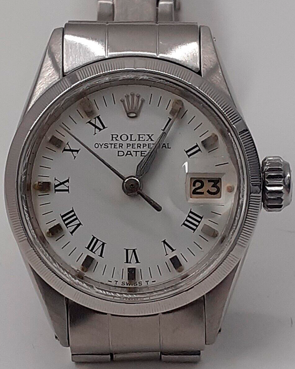 Rolex Oyster Perpetual Lady Date 26MM Silver Dial Steel Bracelet (6516)