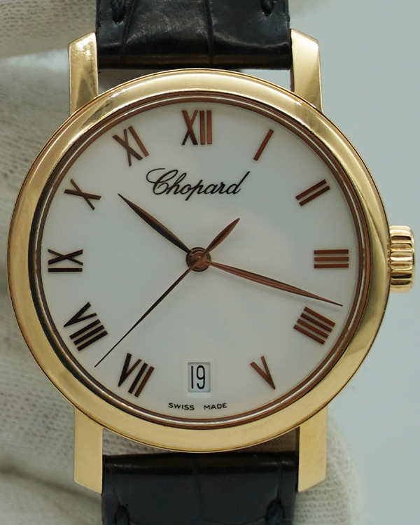 Chopard Classic 33.5MM White Dial Leather Strap (124200-5001)