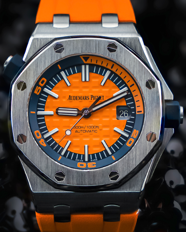 2017 Audemars Piguet Royal Oak Offshore Diver 42MM Orange Dial Rubber Strap (15710ST.OO.A070CA.01)