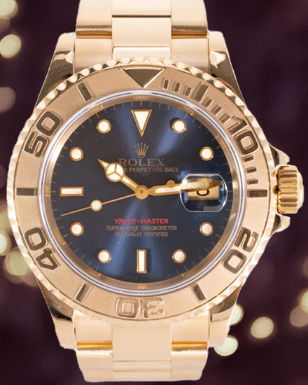 Rolex Yacht-Master 40MM Blue Dial Yellow Gold Oyster Bracelet (16628)
