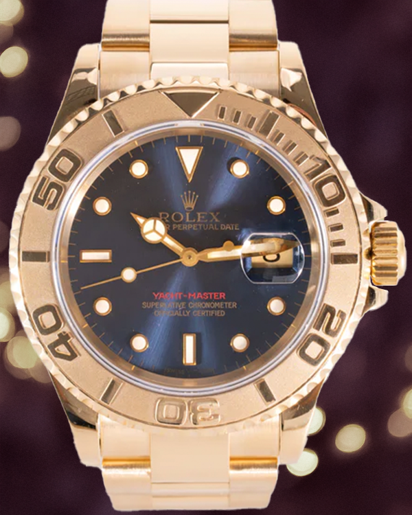 Rolex Yacht-Master 40MM Blue Dial Yellow Gold Oyster Bracelet (16628)
