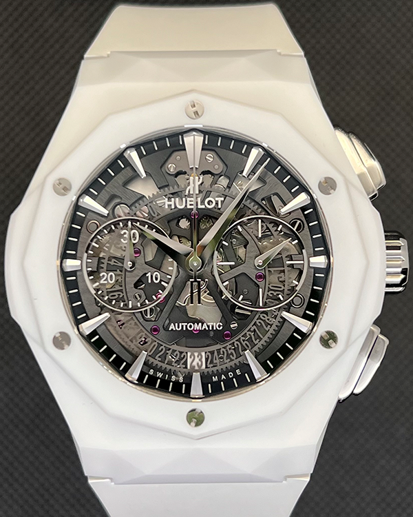 2022 Hublot Classic Fusion Aerofusion Chronograph Orlinski 45MM Skeleton Dial Rubber Strap (525.HI.0170.RW.ORL21)