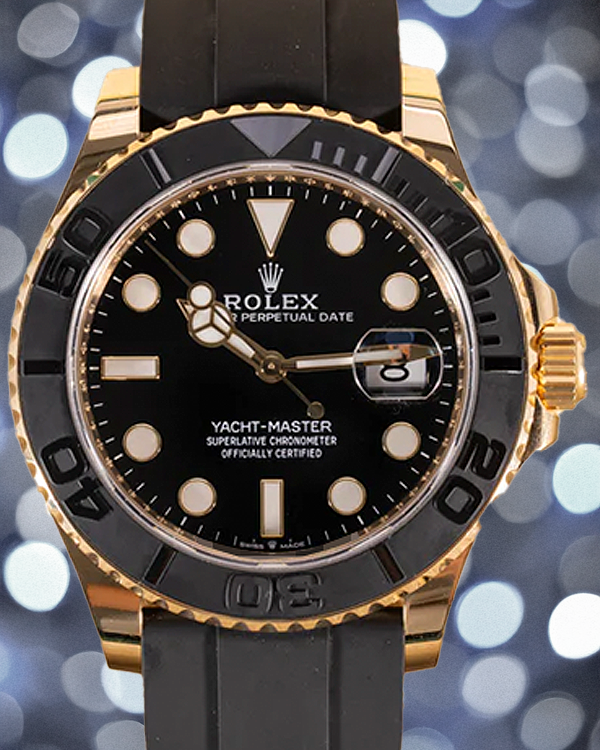 2022 Rolex Yacht-Master 42MM Black Dial Rubber Strap (226658)