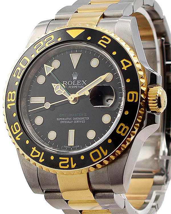 Rolex GMT-Master II 40MM Black Dial Two-Tone Bracelet (116713)