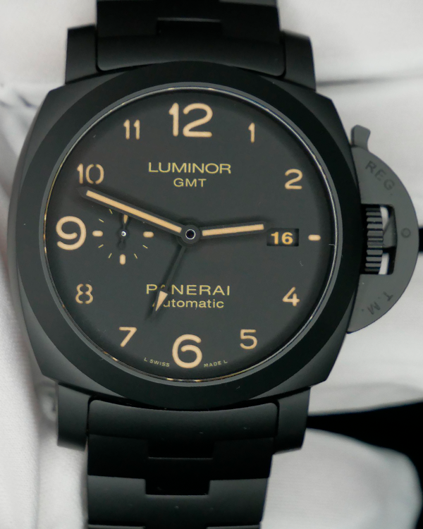 2019 Panerai Luminor 1950 3 Days GMT Automatic 44MM Ceramic Black Dial (PAM01438)