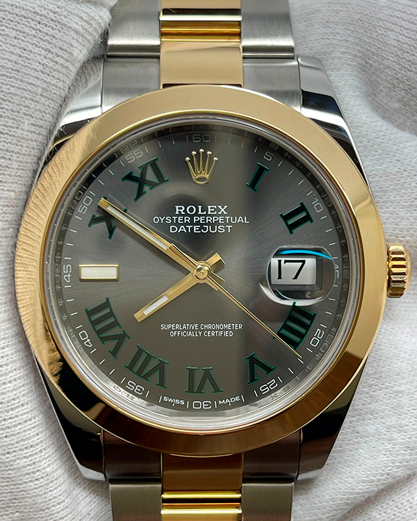 2019 Rolex Datejust "Wimbledon" 41MM Slate Dial Two-Tone Oyster Bracelet (126303)