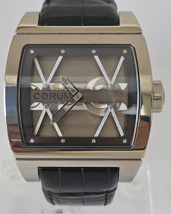 Corum Dual Ti-Bridge 42MM Skeleton Dial Leather Strap (05.0040)