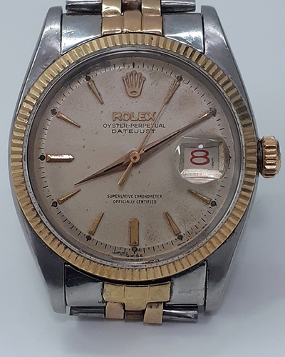 Rolex Datejust 36MM Silver Dial Two-Tone Jubilee Bracelet (6605)