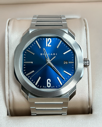 2021 Bvlgari Octo 41MM Blue Dial Steel Bracelet (102856)